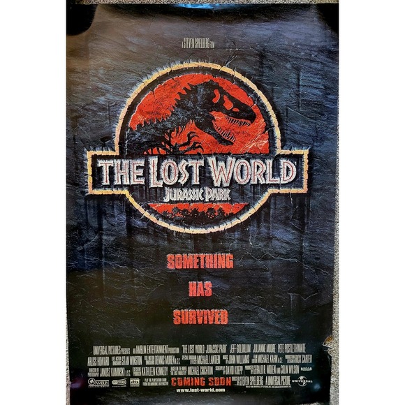 Universal Studios Other - Vintage 1996 The Lost World Jurassic Park Movie Poster Original Teaser 27x40